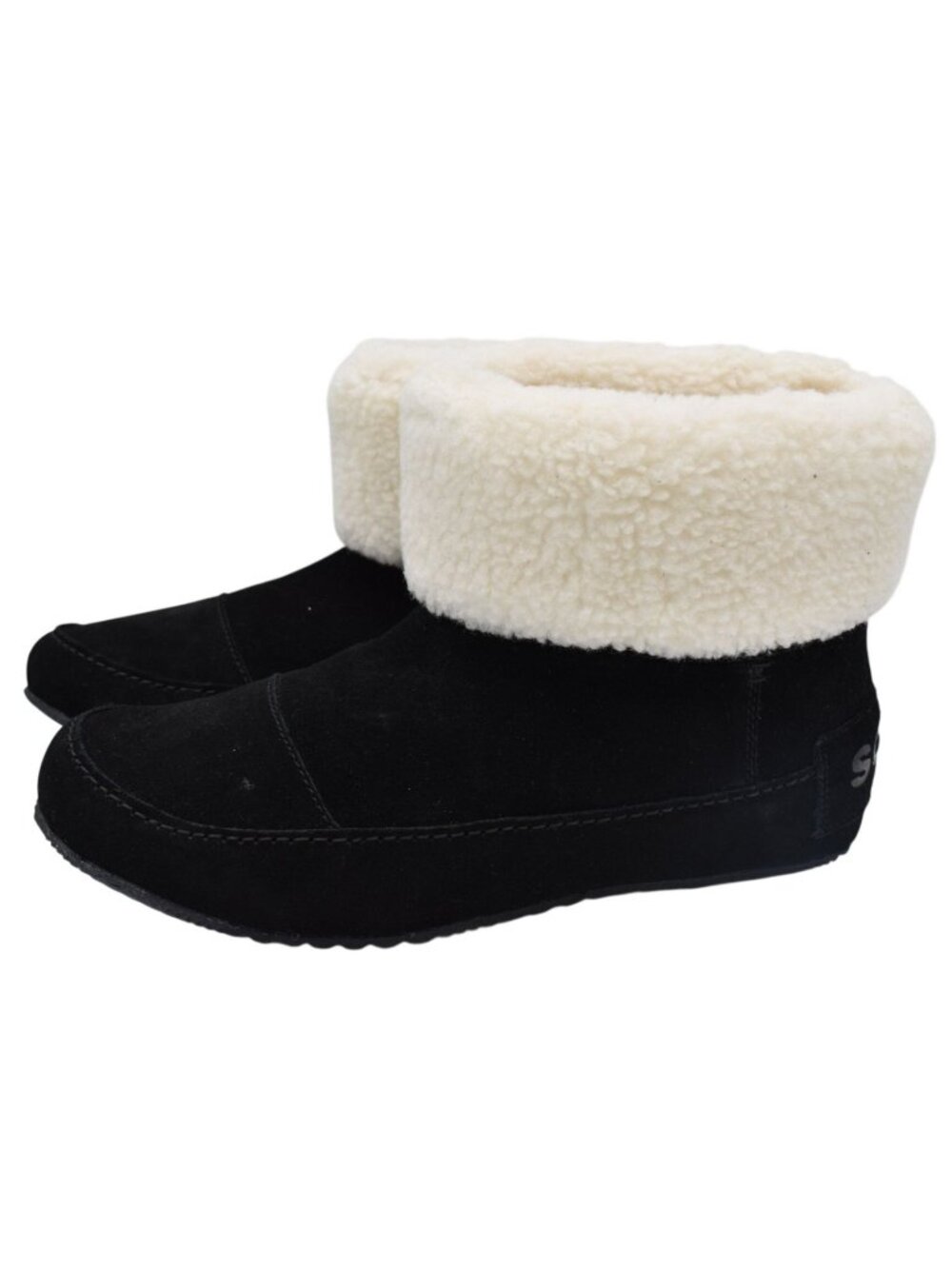 Sorel Womens‎ Size 9 Go Stumptown Black Suede Faux Fur Lined Booties Boots Shoes